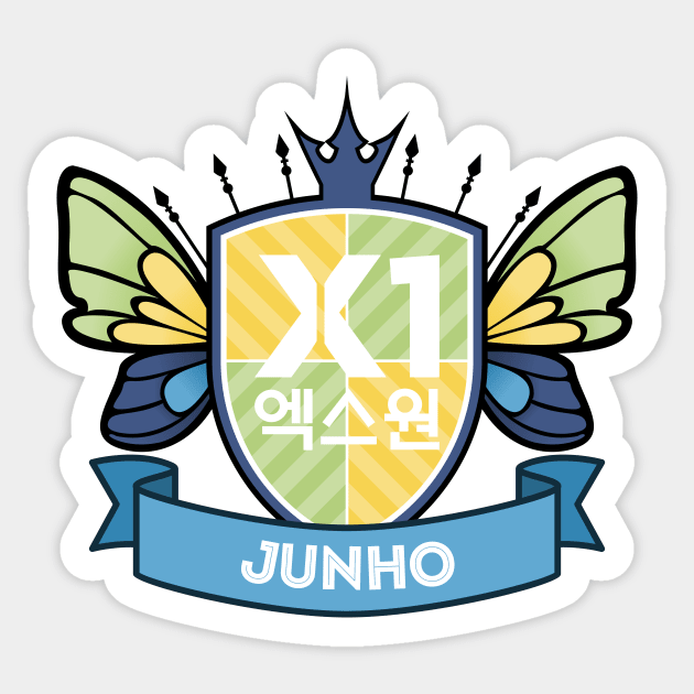 X1 Crest - Jun Ho Sticker by Silvercrystal
